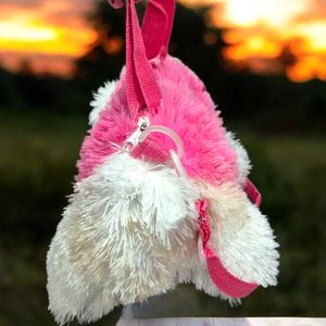 Cute Pink Dog-Shaped Soft Plush Bag For Girls