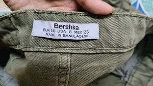 Olive Green Cargo Mini Skirt