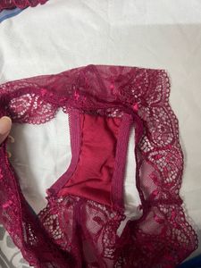 Burgundy Lace Lingerie Set