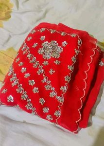 Beautiful Red Saree❤😍🎀
