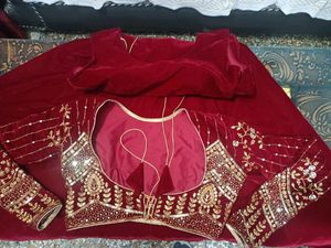 Beautiful Velvet Designer Gown With Koti