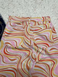 Retro Swirl Print Wide Leg Jeans 😍