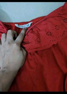 Red Top with Detail