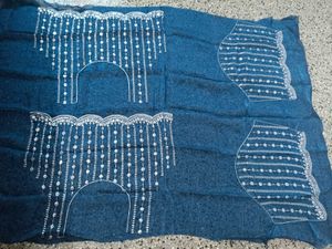 Blue space silk party wear saree