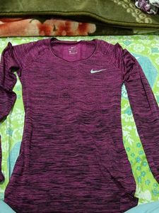 Nike Purple Long Sleeve Top