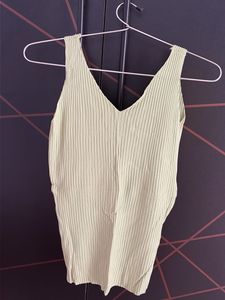 Ribbed V-Neck Tank Top