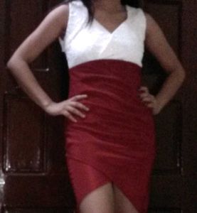 Two-Tone Bodycon Mini Dress