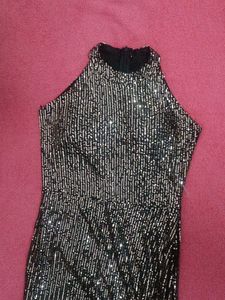 Halter Neck Sequin Bodycon Dress| Full Length