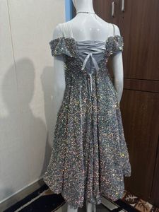 Stunning Off-Shoulder Sequin Gown