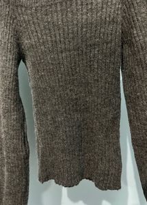 Square Neck Balloon Sleeve Sweater