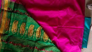 Magenta Jari Work Saree