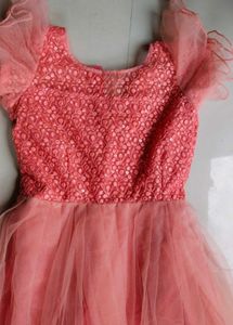 Cute orange shade Party Dress