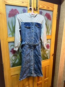 Denim Hoodie Dress