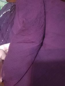 Dark Purple Saree With