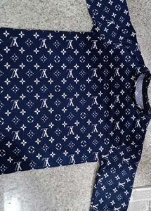 Patterned Long Sleeve Top