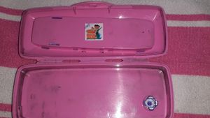 A pencil box with white board