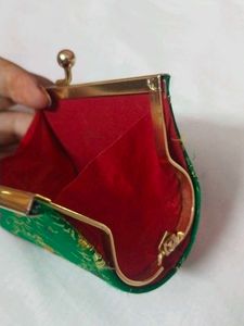 💚✨Green Floral Kisslock Coin Purse🫶