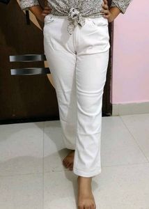 White Straight Leg Pants