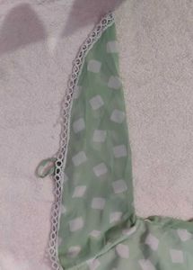 Mint Green Polka Dot Top