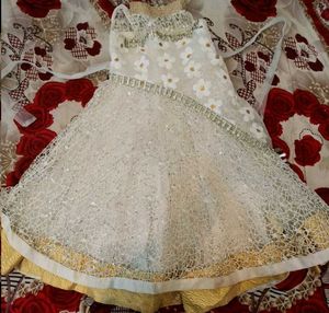 White beautiful party gown for girls