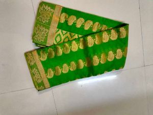 Green &amp; Gold Indian Fabric