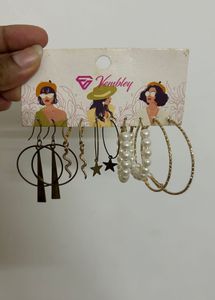 Trendy Set Of 5 Earrings
