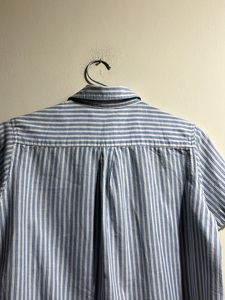 Classy Blue And White Stripes Summer Shirt