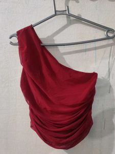 Red One-Shoulder Top