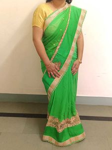 Heavy Work Pure Georgette Saree