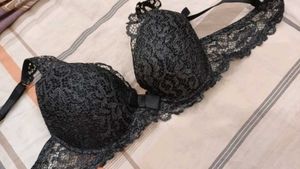 Shiny Imported Lace Padded Bra