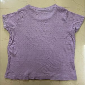 Casual crop Tops In Pair Of Neon And Lavender