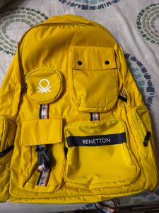 Benetton Yellow Backpack