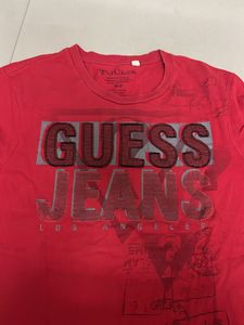 Guess Red Half Sleeve T-shirt For Men