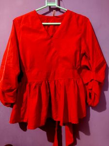 Red Colour Fancy Top