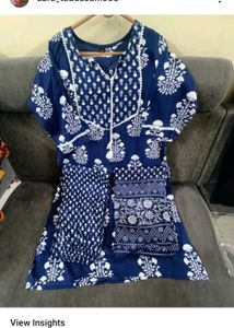 Elegant Blue Kurta Pant Set