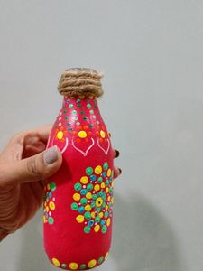 Doted Mandala Bottle Painted