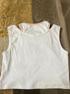 White Miami Basketball Graphic Crop Top