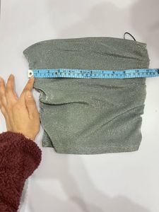 Silver &amp; Purple Tube Top