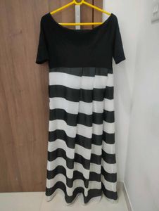 Black &amp; White Striped Dress