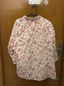 Pink floral shirt