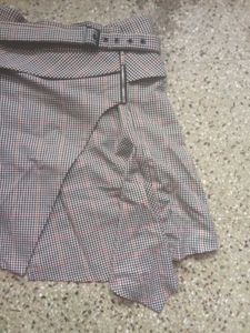 Checkered Skirt With Belt