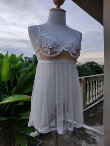 Lace Trim Babydoll Lingerie