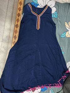 Ethnic Navy Blue Kurta frok