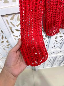Cherry Breeze Open Knit Top C