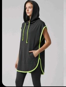 Free DeliverySleeveless Hoodie Tunic Top