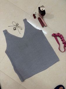 Sparkly Silver Tank Top