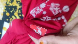 Red Chicken Kurta Set