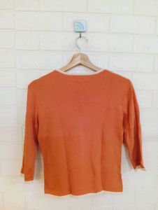 Knit Orange Cardigan