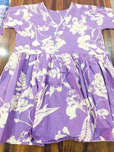 Floral Anarkali Short Kurti