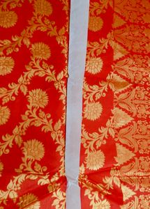 Red Floral Banarasi Silk Saree